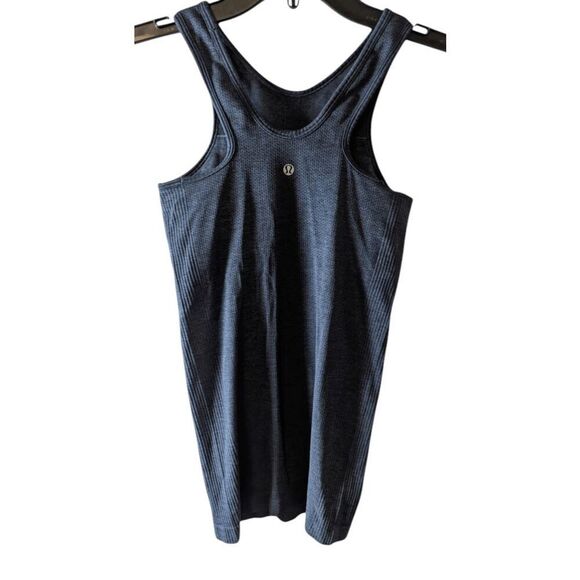 LULULEMON ATHLETICA Seamlessly Covered Tank In Heathered Inkwell Size 4 - Picture 4 of 4